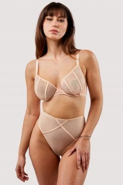 Cheapest 🔥 Playful Promises New In Nola Toffee Diamante Studded High Leg Thong 👍 16 Playful Promises New In Nola Toffee Diamante Studded High Leg Thong