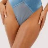 Playful Promises New In Olympia Storm Grey Diamante Detail High Waist Thong
