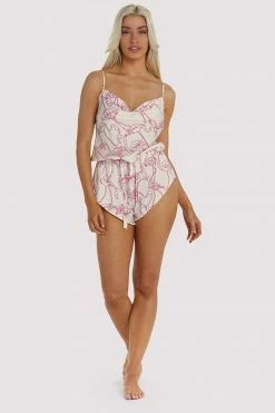 Budget 🌟 Kilo Brava Nightwear Pink Flamingo Playsuit 💯 8 Kilo Brava Nightwear Pink Flamingo Playsuit