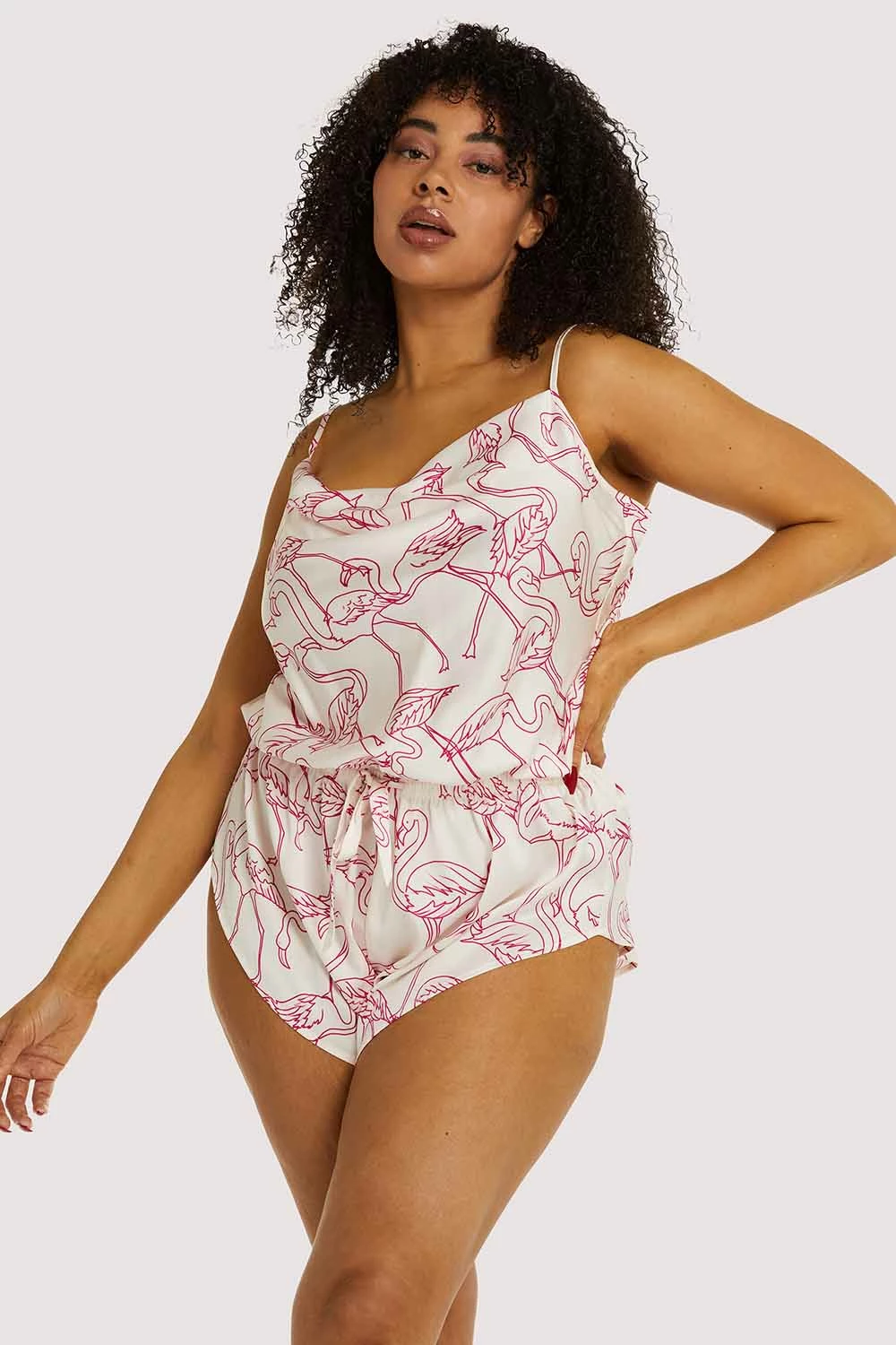 Budget 🌟 Kilo Brava Nightwear Pink Flamingo Playsuit 💯 2 Kilo Brava Nightwear Pink Flamingo Playsuit