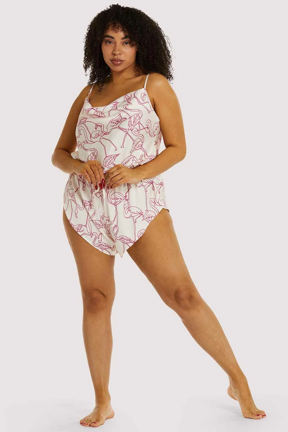 Budget 🌟 Kilo Brava Nightwear Pink Flamingo Playsuit 💯 5 Kilo Brava Nightwear Pink Flamingo Playsuit