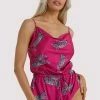 Kilo Brava Nightwear Hot Pink Zebra Playsuit