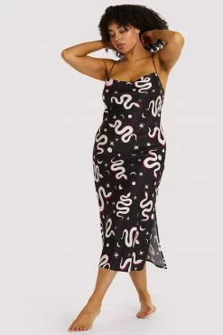 Discount 🥰 Kilo Brava Black Moon Snake 👗 Dress Nightwear 🥰 10 Kilo Brava Black Moon Snake Dress Nightwear