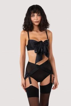 Buy ๐ Kiss Me Deadly Yva Black Bow Front Bra ๐ฏ 16 Kiss Me Deadly Yva Black Bow Front Bra