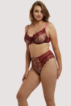 Wolf & Whistle Neve Kimono Print Plunge Bra