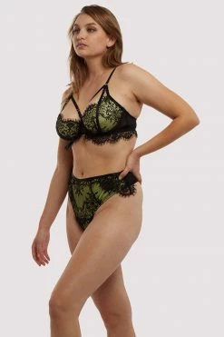 Coupon 🤩 Wolf & Whistle New In Bras Nora Lime Net And Black Embroidery Bra 🤩 15 Wolf & Whistle New In Bras Nora Lime Net And Black Embroidery Bra
