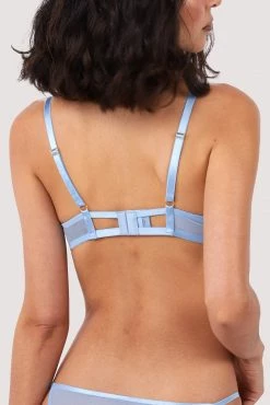 Outlet ๐ Wolf & Whistle Cora Blue Mesh And Trim Balconette Bra New In ๐ 8 Wolf & Whistle Cora Blue Mesh And Trim Balconette Bra New In