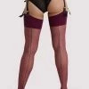 Playful Promises New In Accessories Grape Wine Seamed Stockings