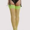 Playful Promises Acid Lime Seamed Stockings New In Accessories