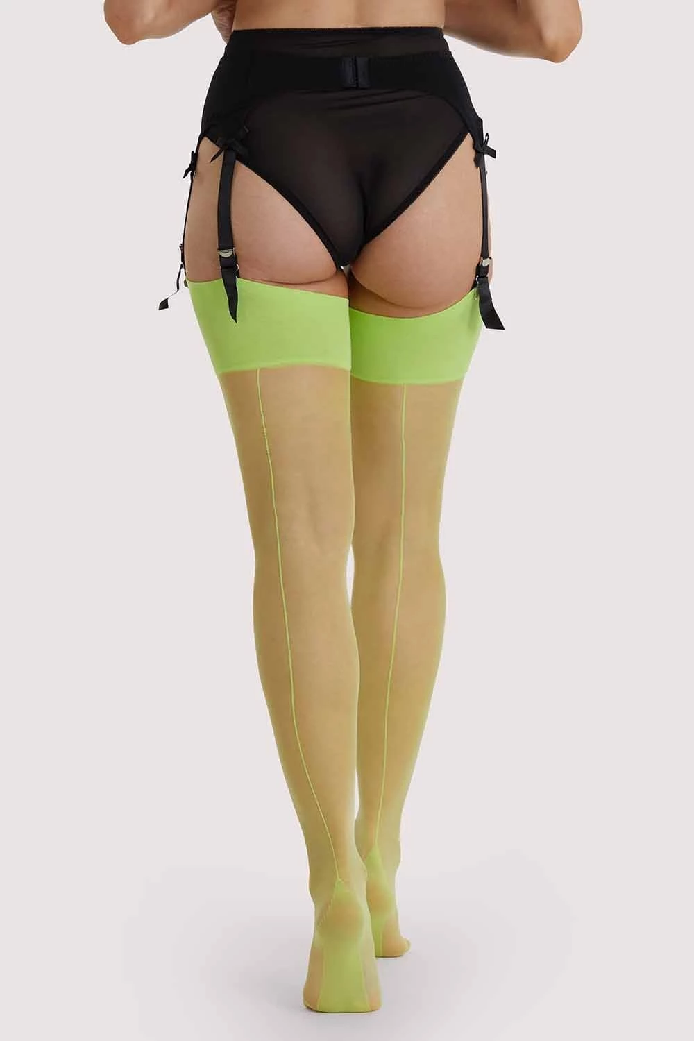 Best deal 😉 Playful Promises Hosiery Seamed Stockings Acid Lime US 4 - 18 Tall 🛒 1 Playful Promises Hosiery Seamed Stockings Acid Lime US 4 - 18 Tall