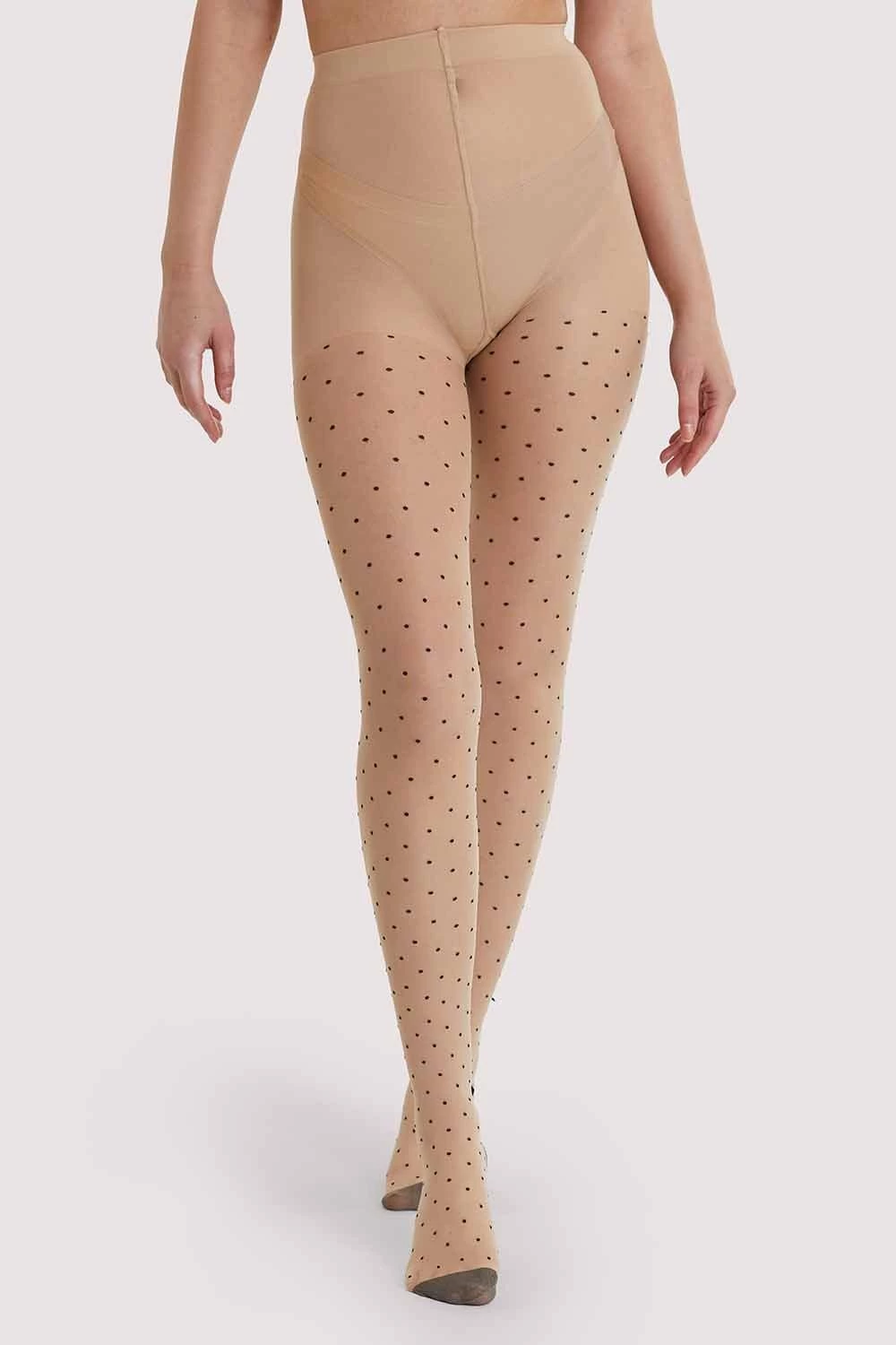 Discount โ๏ธ Playful Promises Dotty Seamed Tights With Bow Light Nude/Black US 4 - 18 ๐ 2 Playful Promises Dotty Seamed Tights With Bow Light Nude/Black US 4 - 18