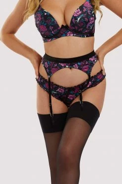 Playful Promises Noriko Crane Print Suspender Suspenders