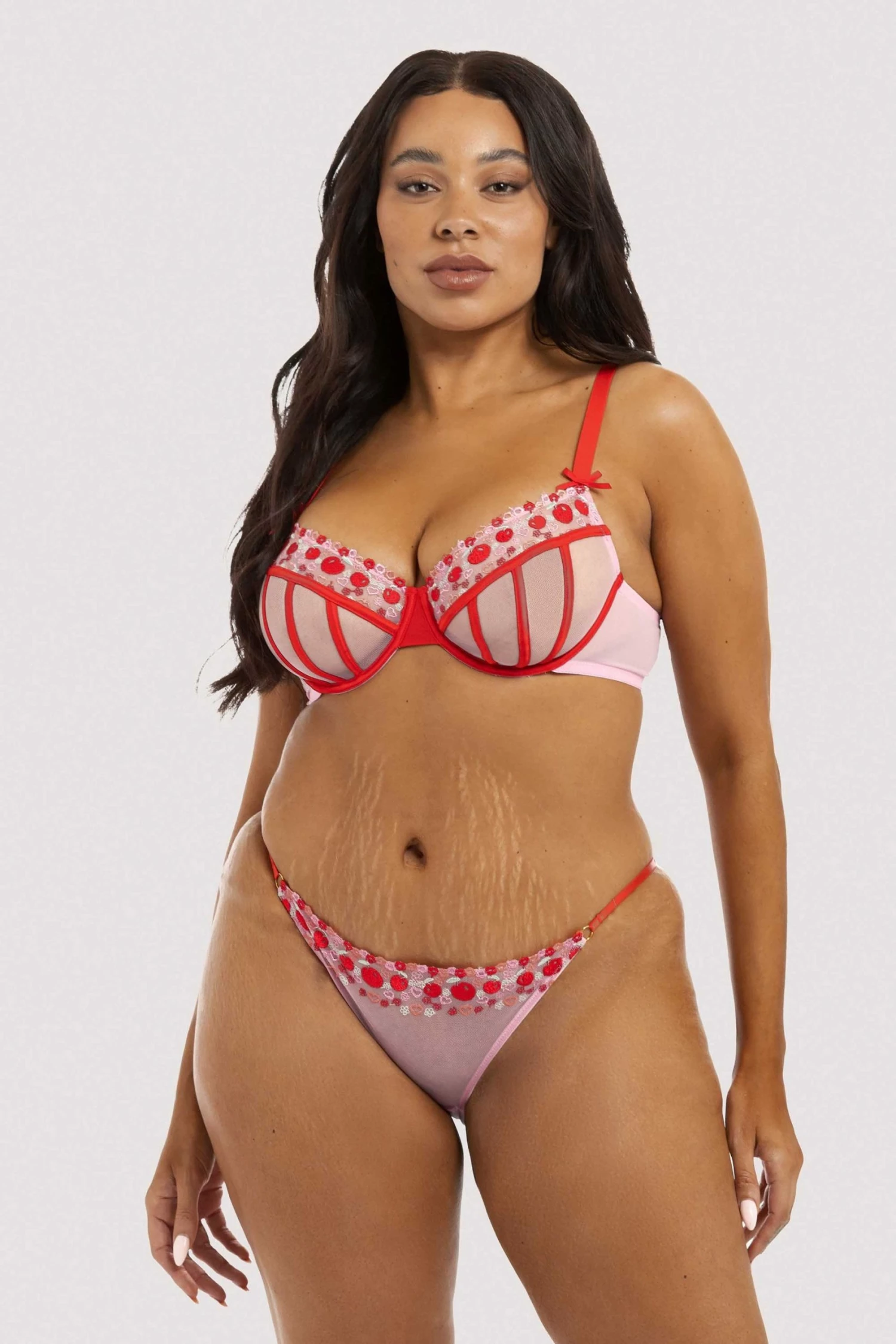 Outlet 🎁 Squish Charli Pink Embroidered Balcony Bra 🎁 9 Squish Charli Pink Embroidered Balcony Bra