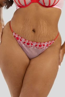 Squish Charli Pink Embroidered Balcony Brief