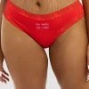 Squish Knickers My Body, My Rules Red Embroidered Brief