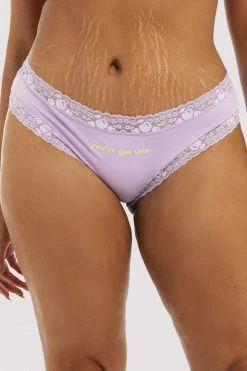 Squish You've Got This Blue Embroidered Brief Knickers
