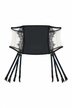 Best Sale ⭐ Playful Promises New In Wren Black Illusion Mesh And Satin Waspie 🔥 13 Playful Promises New In Wren Black Illusion Mesh And Satin Waspie