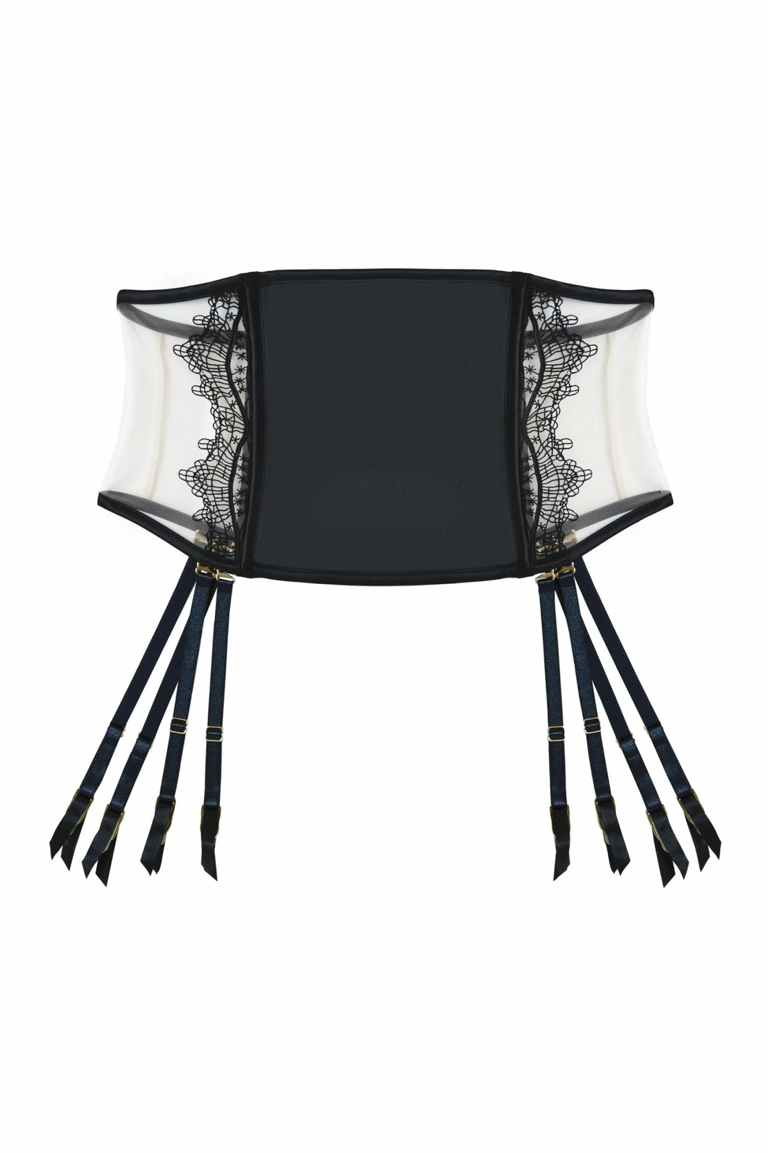 Best Sale ⭐ Playful Promises New In Wren Black Illusion Mesh And Satin Waspie 🔥 7 Playful Promises New In Wren Black Illusion Mesh And Satin Waspie