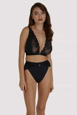 Discount 🔥 Scantilly By Curvy Kate Indulgence Black High Waist Brief Knickers ⭐ 6 Scantilly By Curvy Kate Indulgence Black High Waist Brief Knickers