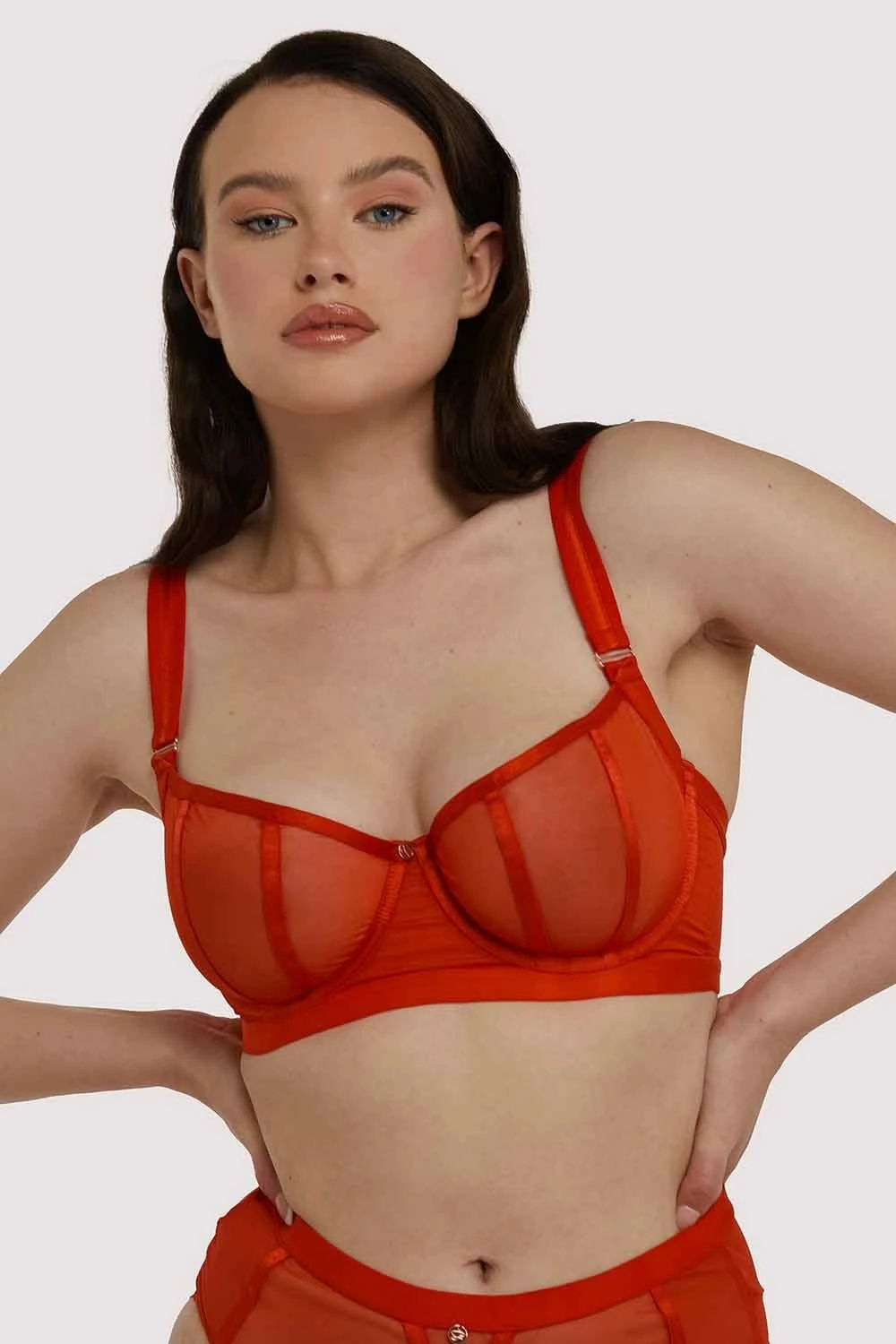 Flash Sale ๐ Scantilly By Curvy Kate Sheer Chic Bra Flame Red New In ๐ 2 Scantilly By Curvy Kate Sheer Chic Bra Flame Red New In