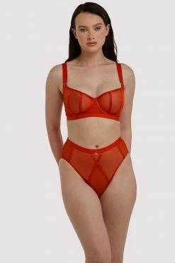 Flash Sale ๐ Scantilly By Curvy Kate Sheer Chic Bra Flame Red New In ๐ 6 Scantilly By Curvy Kate Sheer Chic Bra Flame Red New In