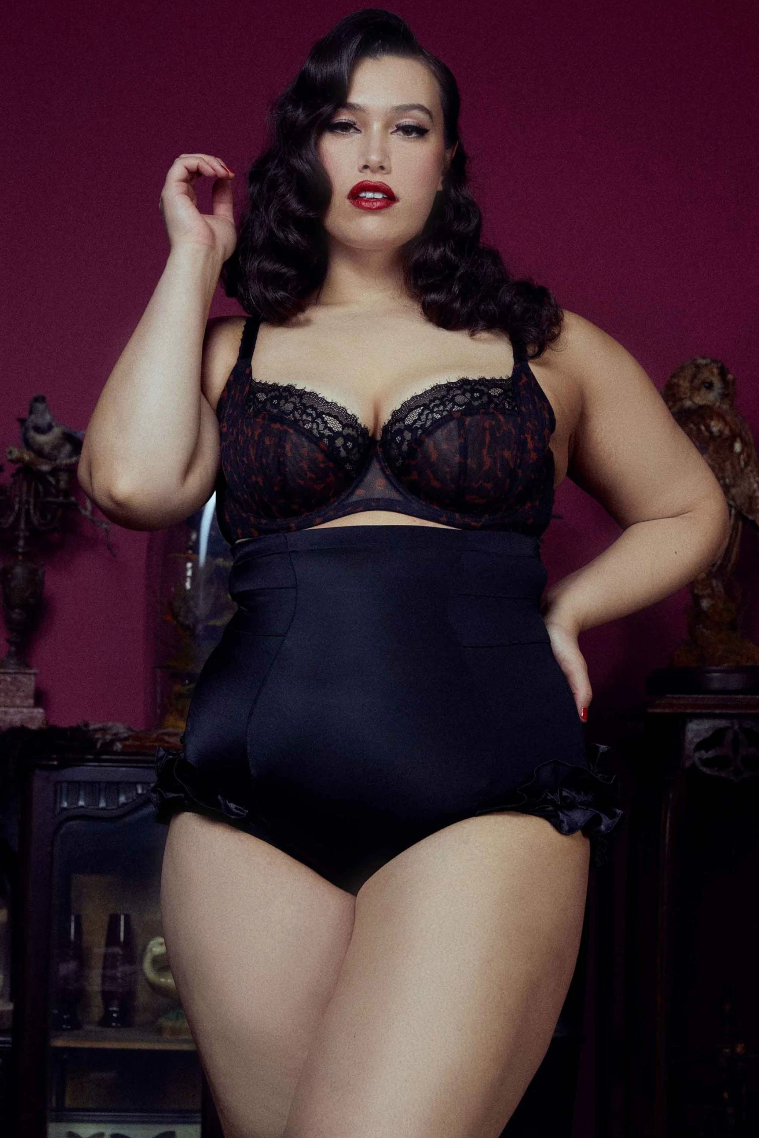 Outlet ✔️ Kiss Me Deadly Knickers Retro Classics Rufflebutt High Waist Knicker 🤩 5 Kiss Me Deadly Knickers Retro Classics Rufflebutt High Waist Knicker