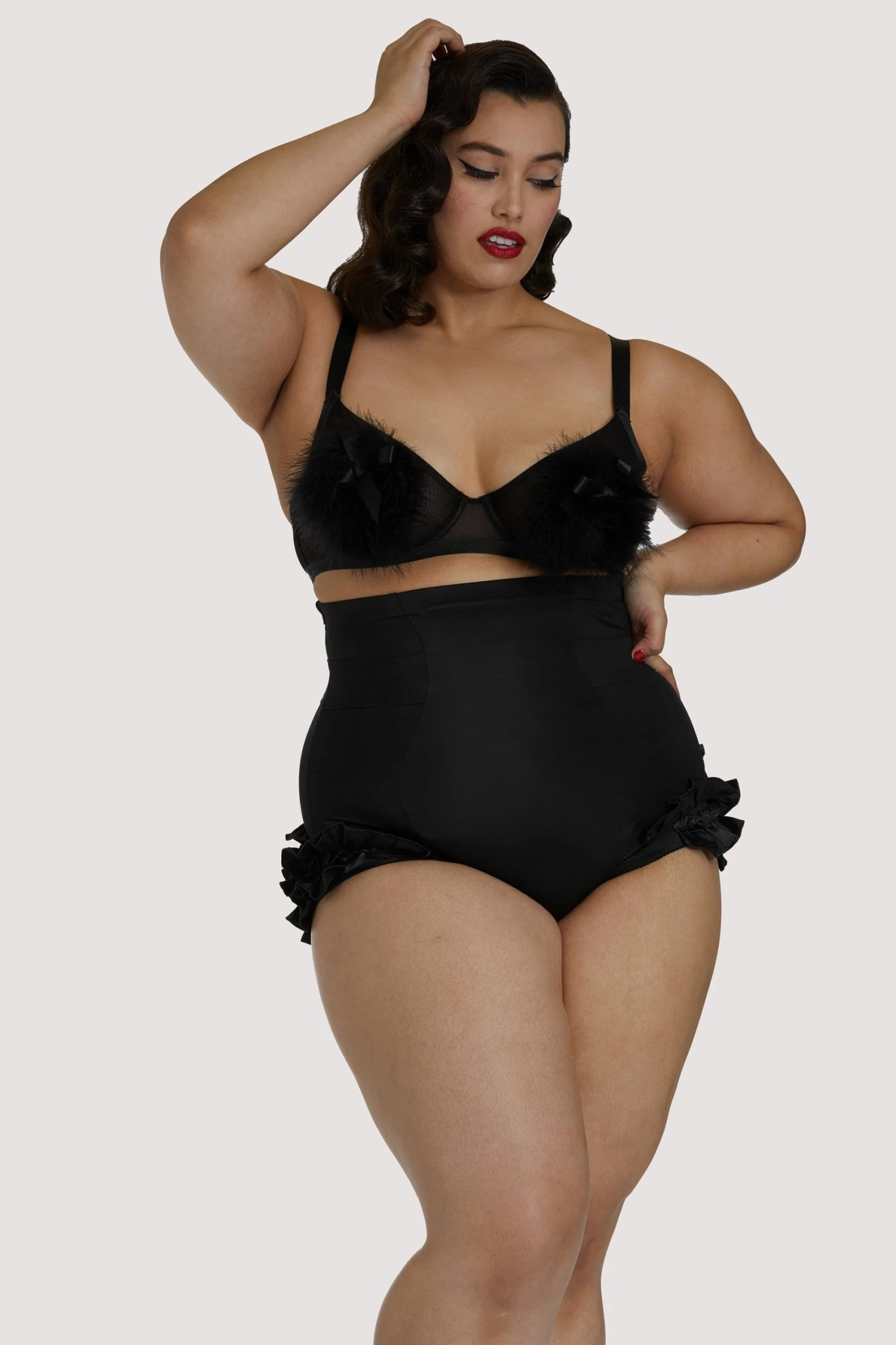 Outlet ✔️ Kiss Me Deadly Knickers Retro Classics Rufflebutt High Waist Knicker 🤩 7 Kiss Me Deadly Knickers Retro Classics Rufflebutt High Waist Knicker