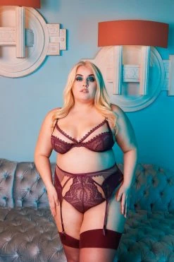 Cheapest โค๏ธ Felicity Hayward X PP Astrid Merlot Lace And Trim Cut Out Suspender New In ๐ 16 Felicity Hayward X PP Astrid Merlot Lace And Trim Cut Out Suspender New In