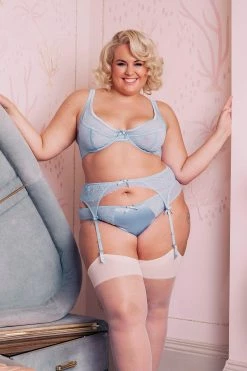 Felicity Hayward X PP Sybil Baby Blue Suspender Curve