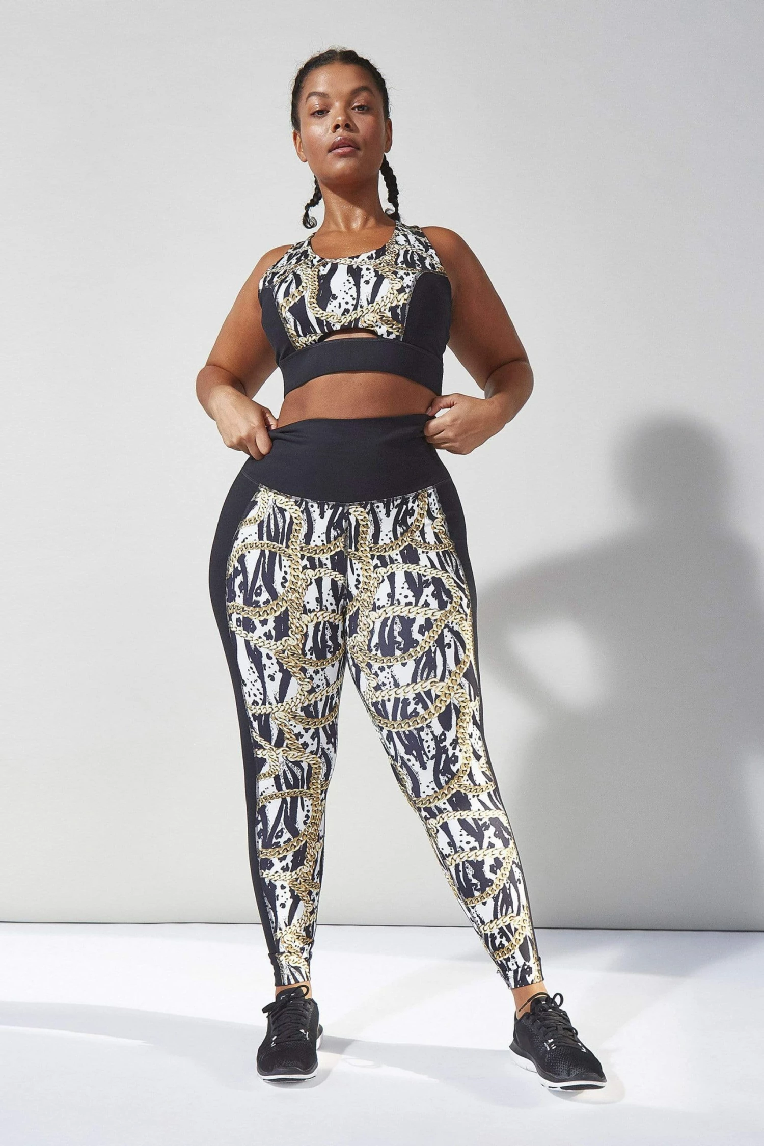 Coupon 🤩 Wolf & Whistle Curve Zebra Chain Leggings 😀 1 Wolf & Whistle Curve Zebra Chain Leggings