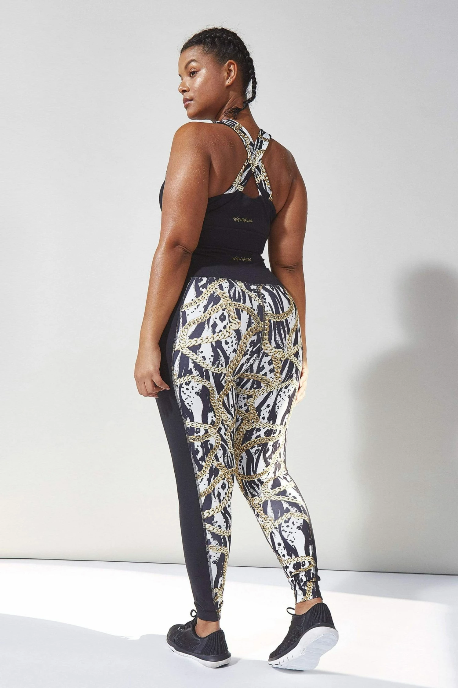 Coupon 🤩 Wolf & Whistle Curve Zebra Chain Leggings 😀 2 Wolf & Whistle Curve Zebra Chain Leggings