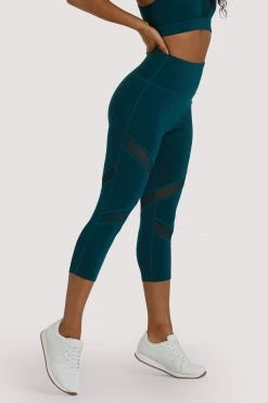 Wolf & Whistle Teal Crop Legging Activewear