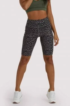 Wolf & Whistle Eco Dusty Olive Leopard Short Activewear