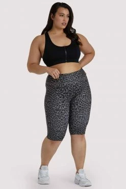 Wolf & Whistle Eco Dusty Olive Leopard Curve Shorts