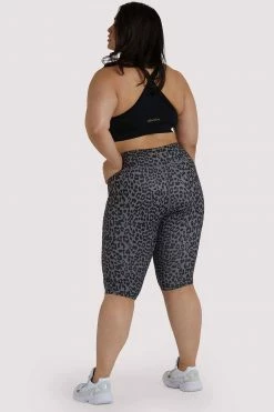 Wolf & Whistle Eco Dusty Olive Leopard Curve Shorts