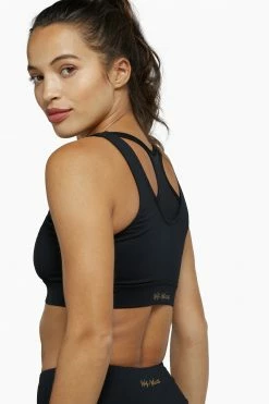 Wolf & Whistle Mesh Panel High Neck Sports Bra