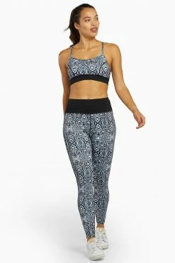 Wolf & Whistle Activewear Abstract Print Sports Bra With Strappy Back