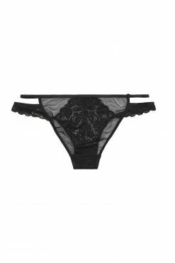 Wolf & Whistle Abi Black Lace Cut Out Brief Outlet