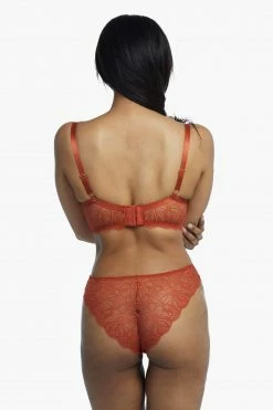 Wolf & Whistle Ariana Intense Rust Everyday Lace Bra Everyday Lingerie