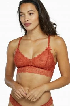 Wolf & Whistle Ariana Intense Rust Everyday Lace Bralette