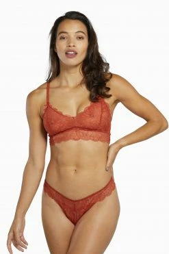 Wolf & Whistle Ariana Intense Rust Everyday Lace Bralette