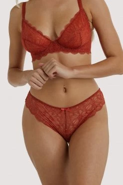Wolf & Whistle Ariana Intense Rust Everyday Lace Bra Everyday Lingerie