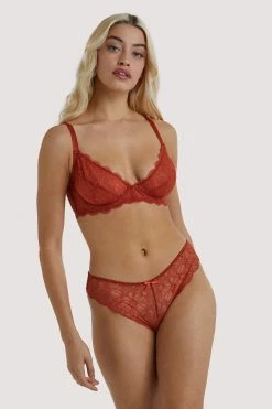 Playful Promises USA Shop 27 Wolf & Whistle Ariana Intense Rust Everyday Lace Bra Everyday Lingerie