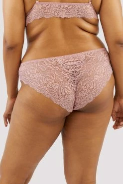 Wolf & Whistle New In Ariana Ash Rose Lace Brief