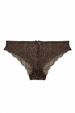 Wolf & Whistle Ariana Coffee Lace Brief