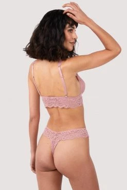 Wolf & Whistle Ariana Ash Rose Lace Bralette