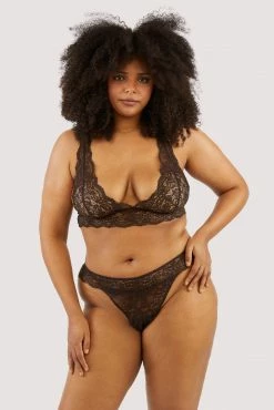 Wolf & Whistle Ariana Coffee Lace Bralette