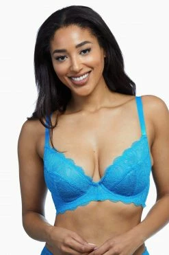 Wolf & Whistle Everyday Lingerie Ariana Bright Aqua Everyday Lace Bra
