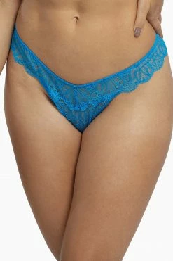 Wolf & Whistle Knickers Ariana Aqua Blue Everyday Lace Thong