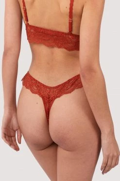 Wolf & Whistle Ariana Ginger Lace Thong